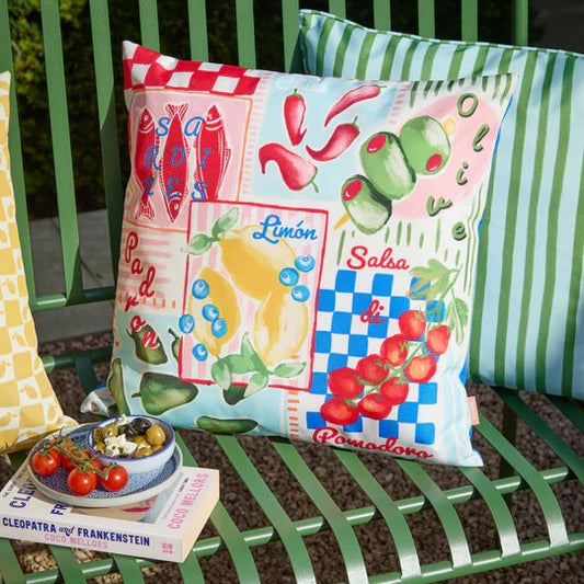 Mediterranean Picnic 45x45 Outdoor Cushion Multi