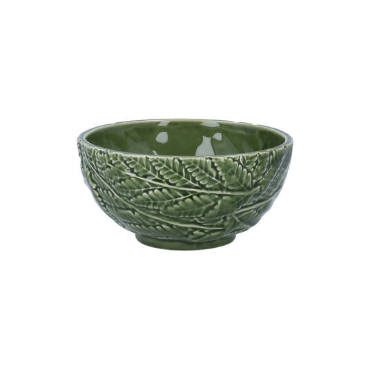 Green Ceramic Fern Bowl
