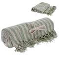 Woven Stripe Cotton Throw