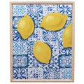 Lemon Tiles Nat. Framed Print, X-Large