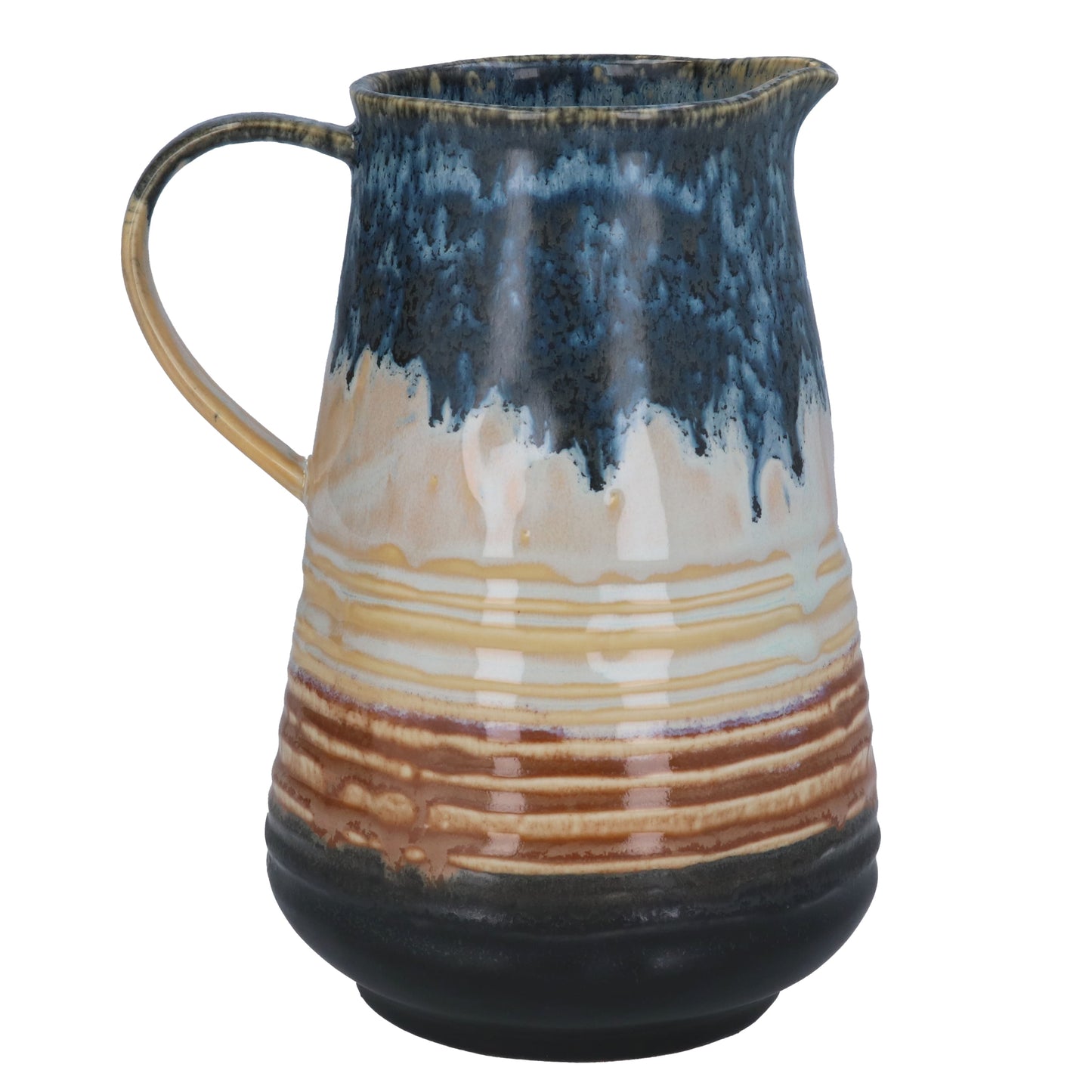 Floating Blue Reactive Stoneware Pitcher Jug