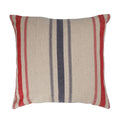 Natural Navy & Red Stripe Sq. Cushion W Pad