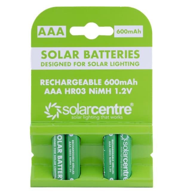 AAA Solar Batteries 600Mah 1.2V