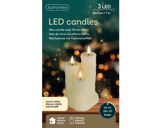 LED drip candle wax fire flame effect BO indoor