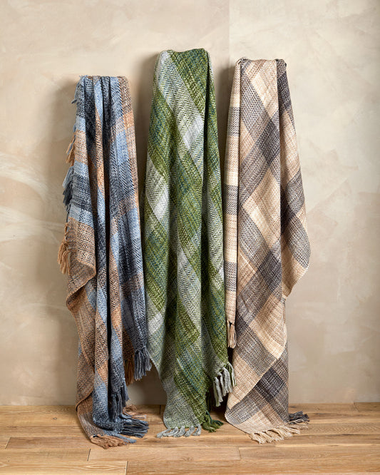 Tweed Check Throw