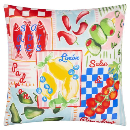 Mediterranean Picnic 45x45 Outdoor Cushion Multi