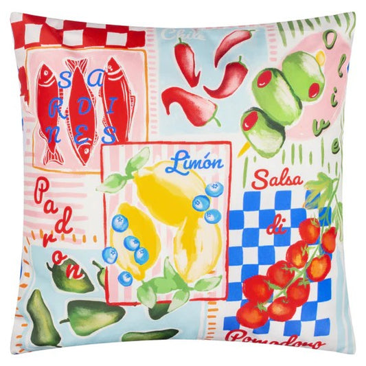 Mediterranean Picnic 45x45 Outdoor Cushion Multi
