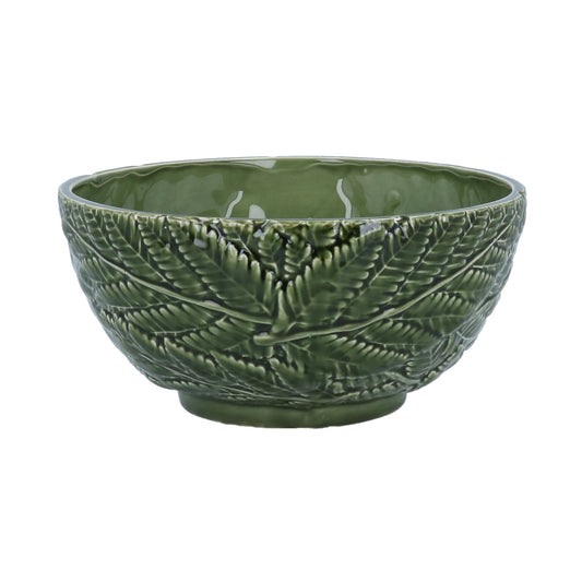 Green Ceramic Fern Bowl