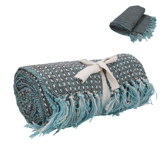 Retro Woven Cotton Throw
