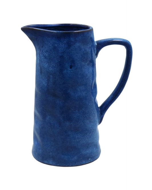 Cobalt Blue Stoneware Pitcher Jug