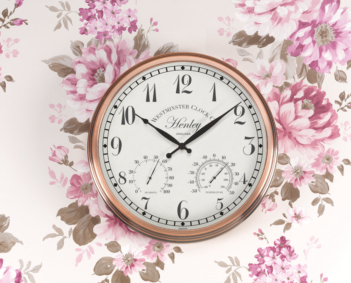 12In Henley Wall Wall Clock & Thermometer
