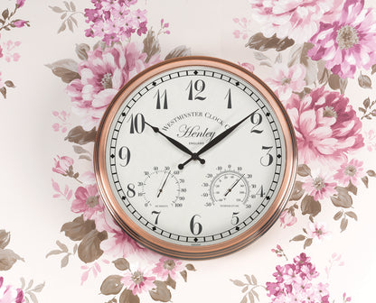 12In Henley Wall Wall Clock & Thermometer