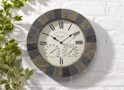 14In Stonegate Wall Clock & Thermometer