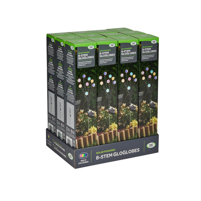 8-Stem GloGlobes Multi Coloured Stake Light