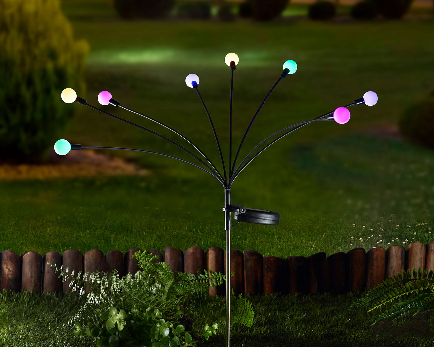 8-Stem GloGlobes Multi Coloured Stake Light