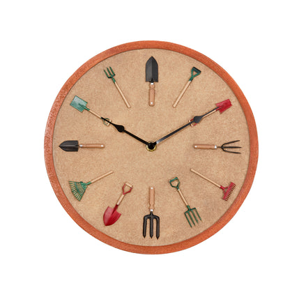 Garden Tools Wall Clock