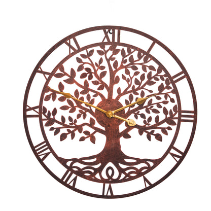 Tree Of Life Wall Clock - Bronze