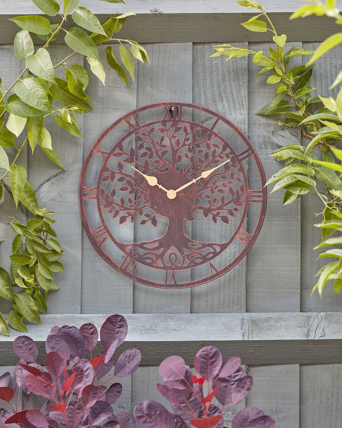 Tree Of Life Wall Clock - Bronze