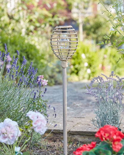 Lumina Faux Rattan Stake Light