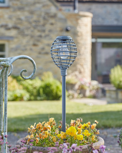Lumina Faux Rattan Stake Light