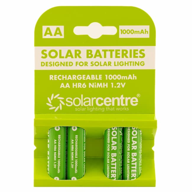 AA Solar Batteries 1000Mah 1.2V