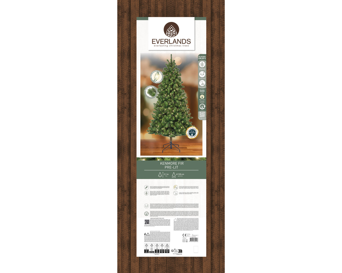 Kenmore Fir LED 7ft Pre-Lit Christmas Tree