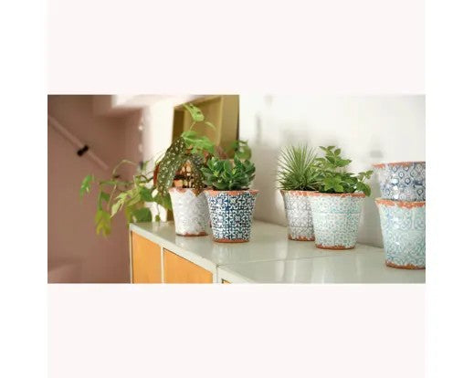 Planter Terracotta Hand Decorated