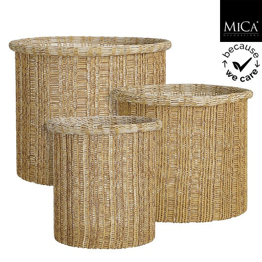 Danfield Basket Round L. Brown