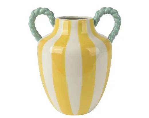 Vase Stoneware Glossy With Handle