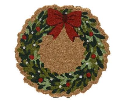 Outdoor Christmas Wreath Doormat