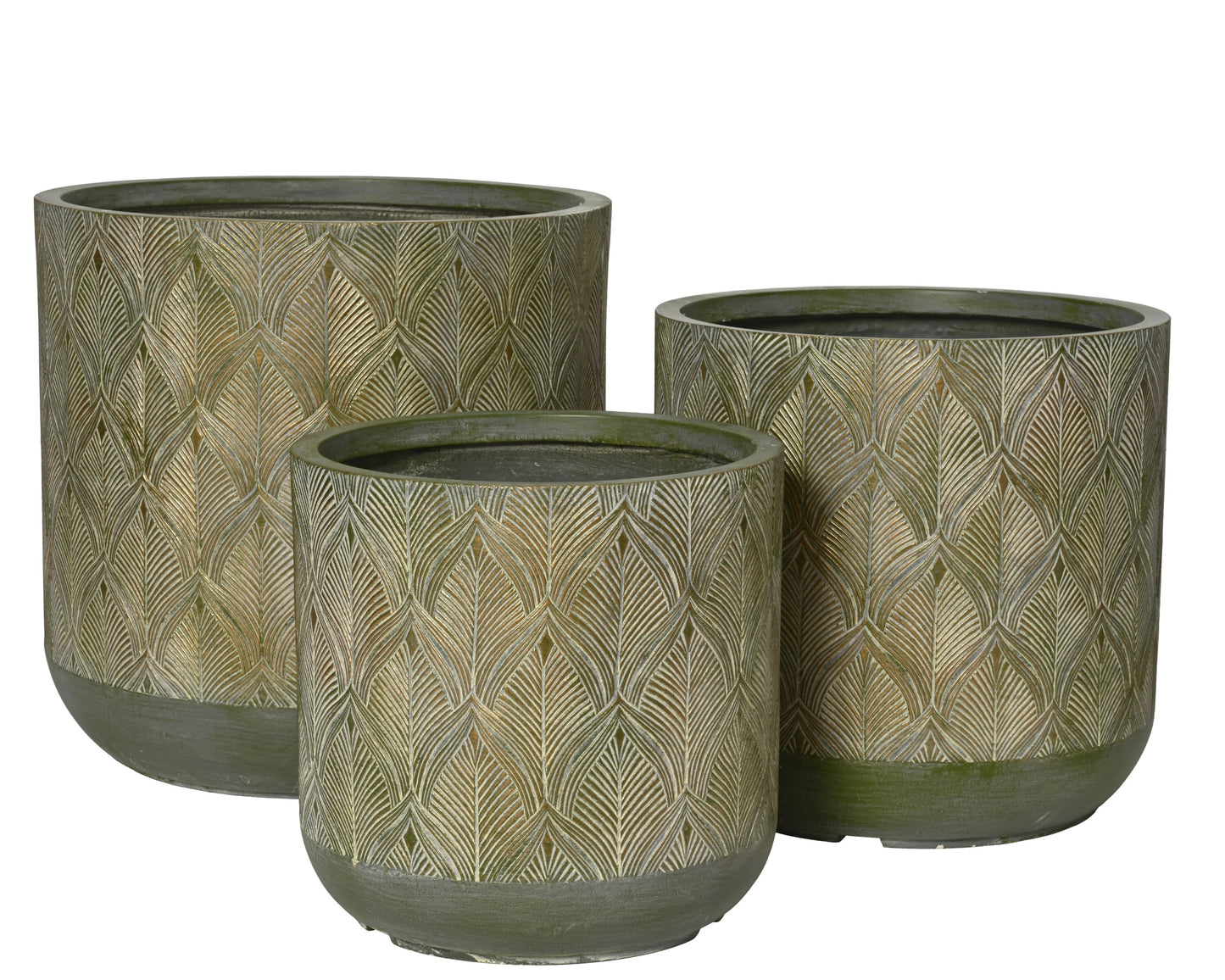 Gabriel Planter Fibre Clay Leaf