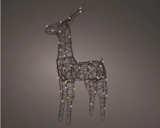 LED reindeer wicker steady BO outdoor
