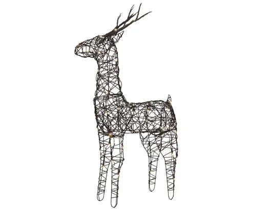 LED reindeer wicker steady BO outdoor