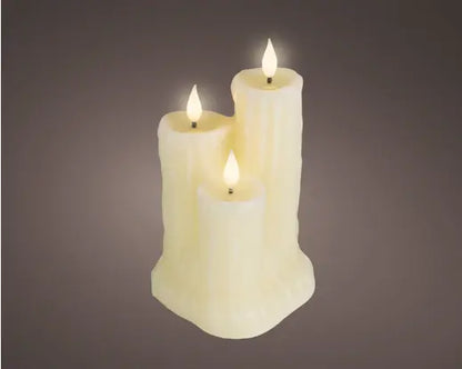 LED drip candle wax fire flame effect BO indoor