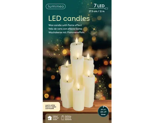 LED drip candle wax fire flame effect BO indoor