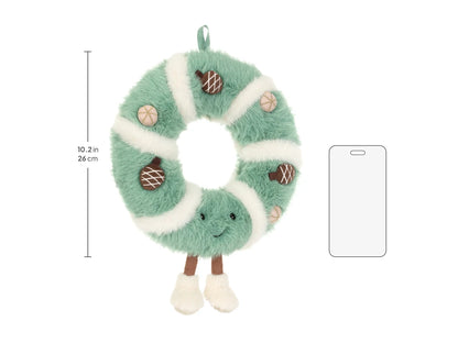 Jellycat Amuseables Pinecone Wreath size chart