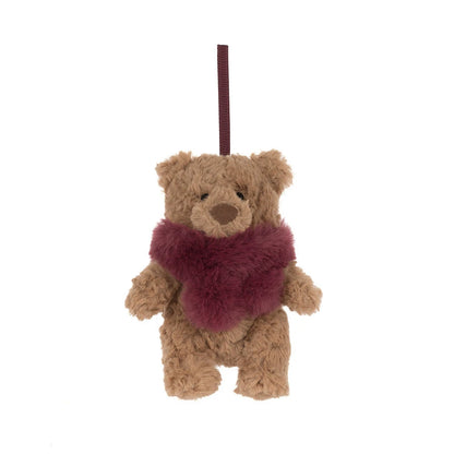 Jellycat Bartholomew Bear Winter Warmer Decoration soft toy, view 4