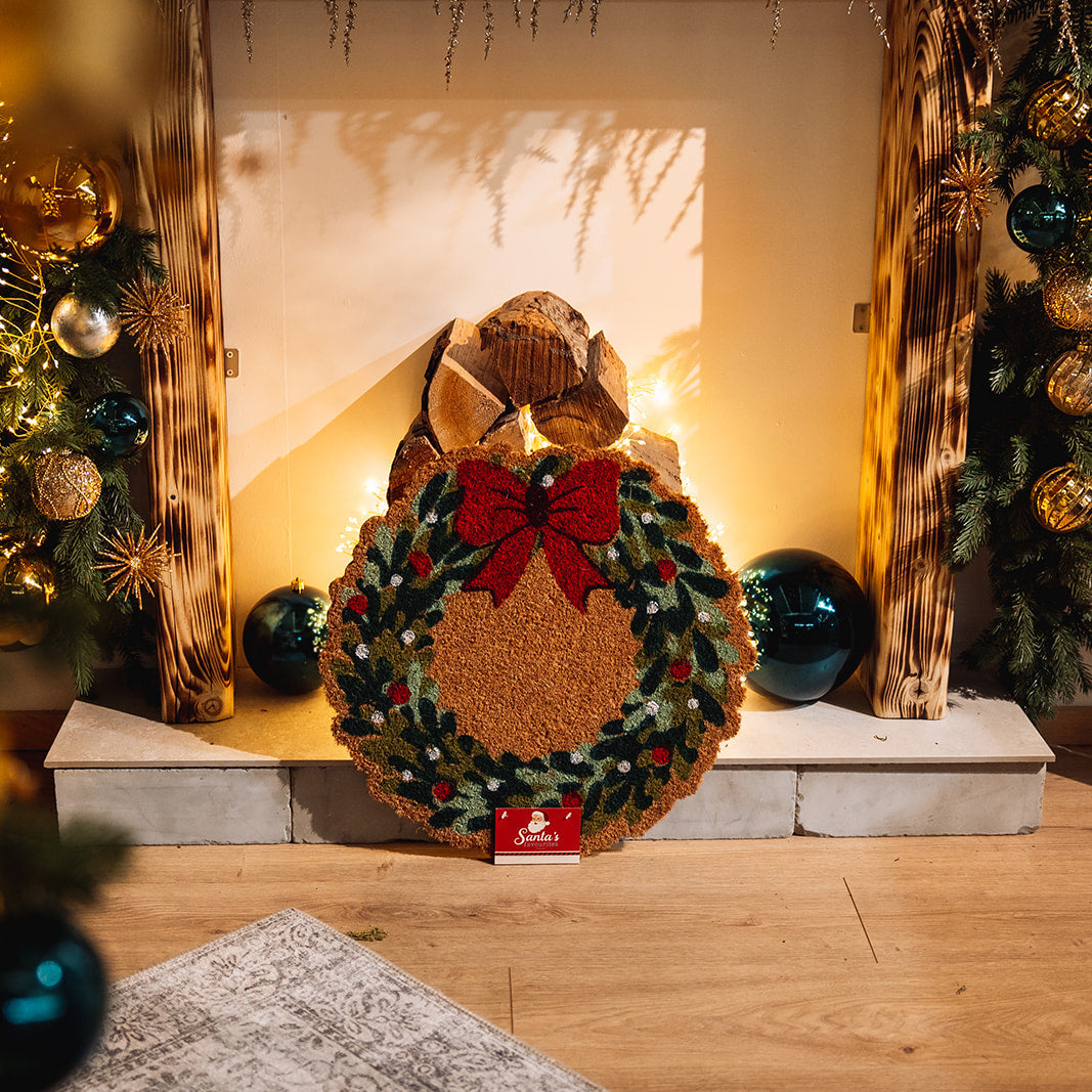Outdoor Christmas Wreath Doormat