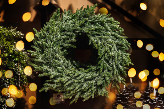 Glitter Fir Christmas Wreath - Indoor