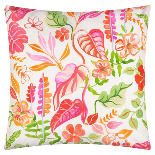 Tropical Bloom 45X45 Outdoor Cushion Natural