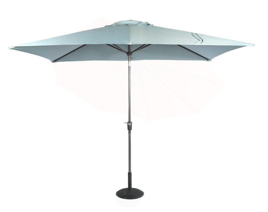Olsen & Smith Panama Large 2.7m Grey Tilting Garden Parasol Umbrella with  Tilt & Crank Mechanism for Garden Patio Lawn | Showerproof | UV 30 Sun